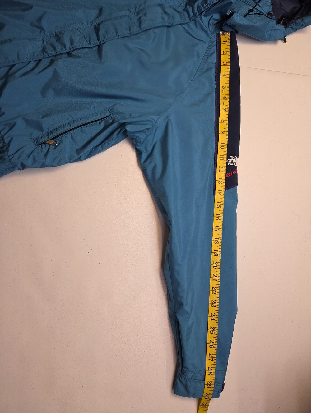 North Face Girls Size 12 Vintage Jacket Coat Gore-Tex Goretex Blue Hooded - Picture 8 of 15